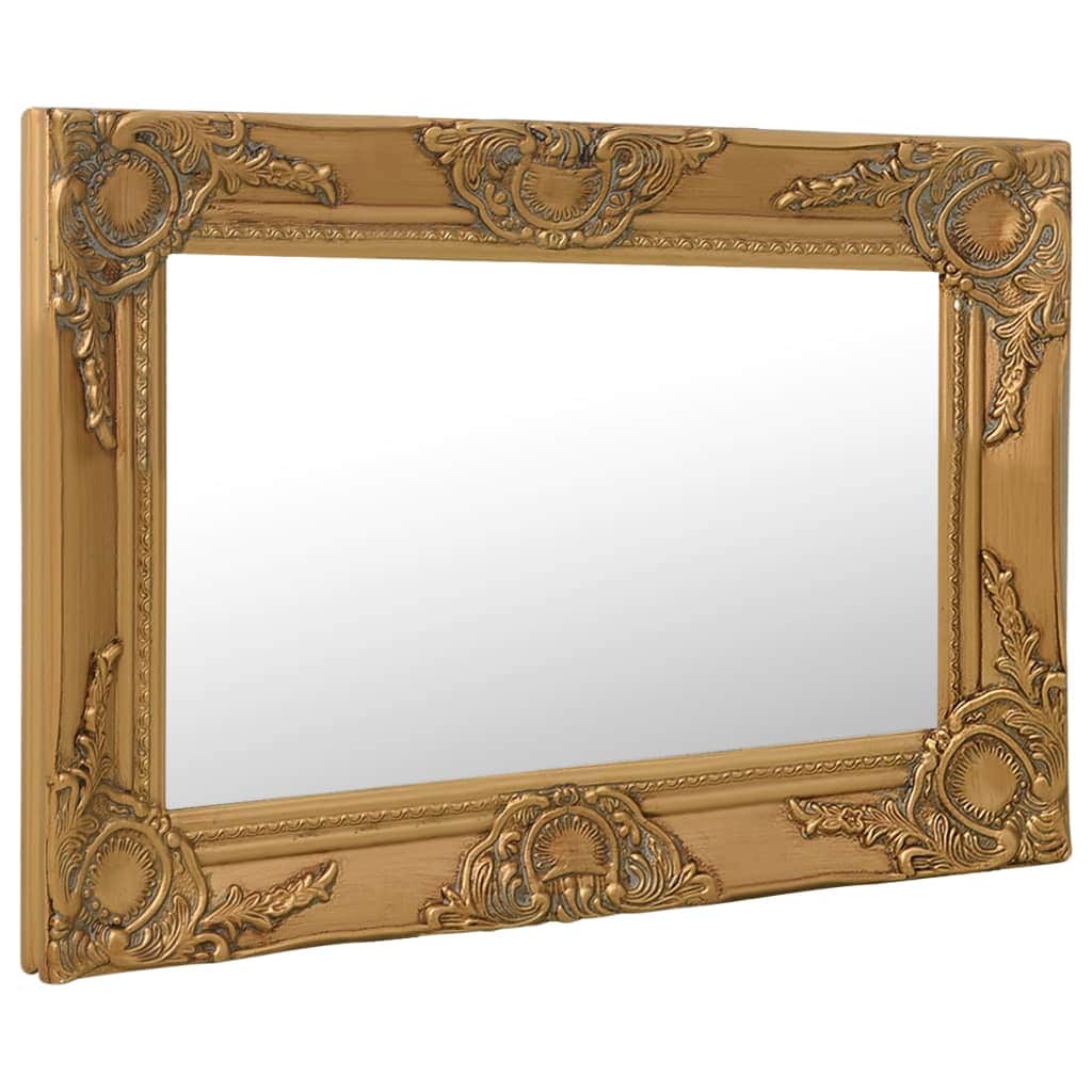 Wall Mirror Baroque Style Gold
