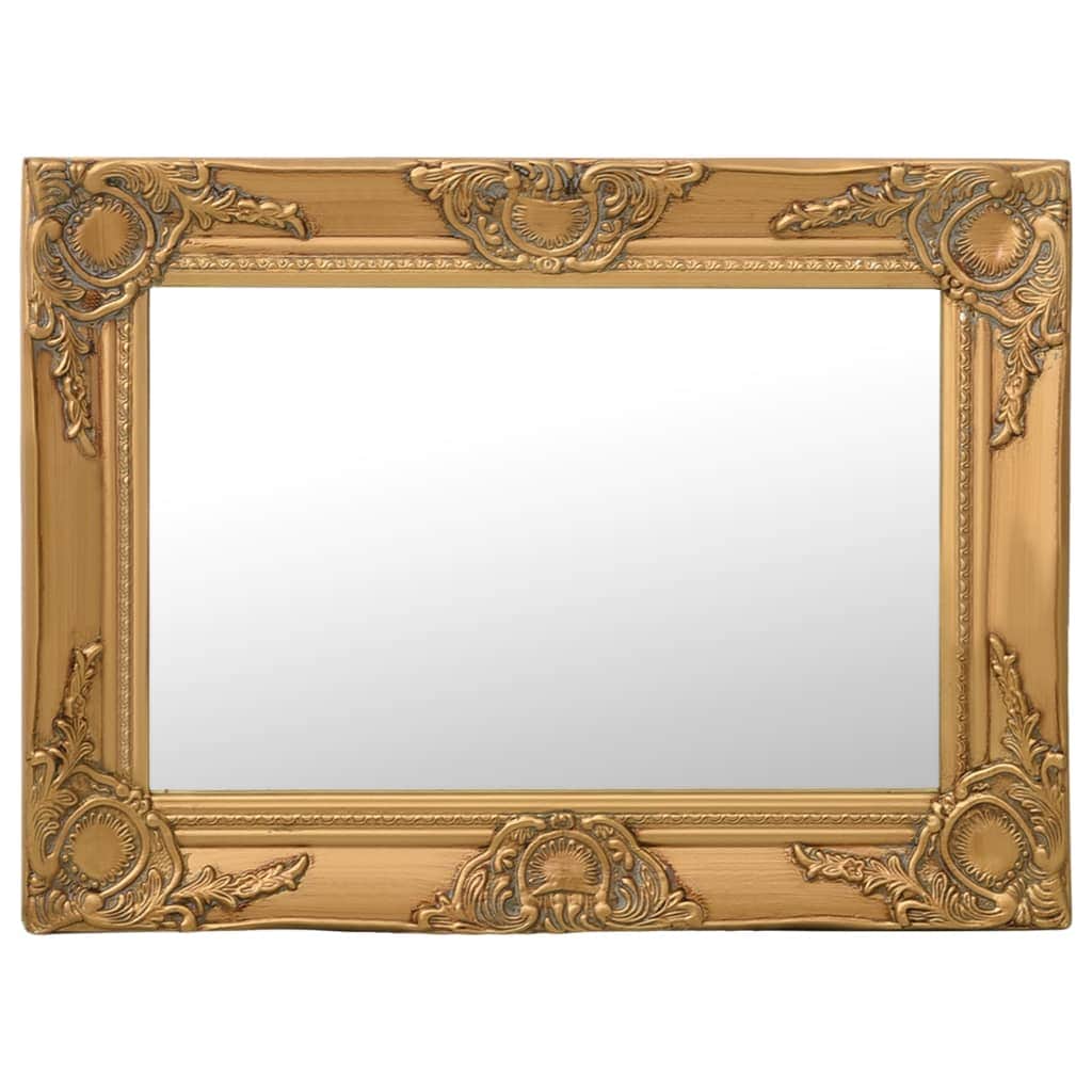 Wall Mirror Baroque Style Gold