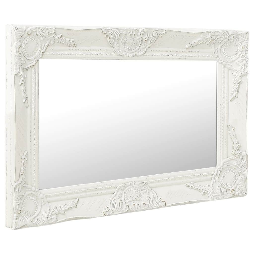 Wall Mirror Baroque Style White