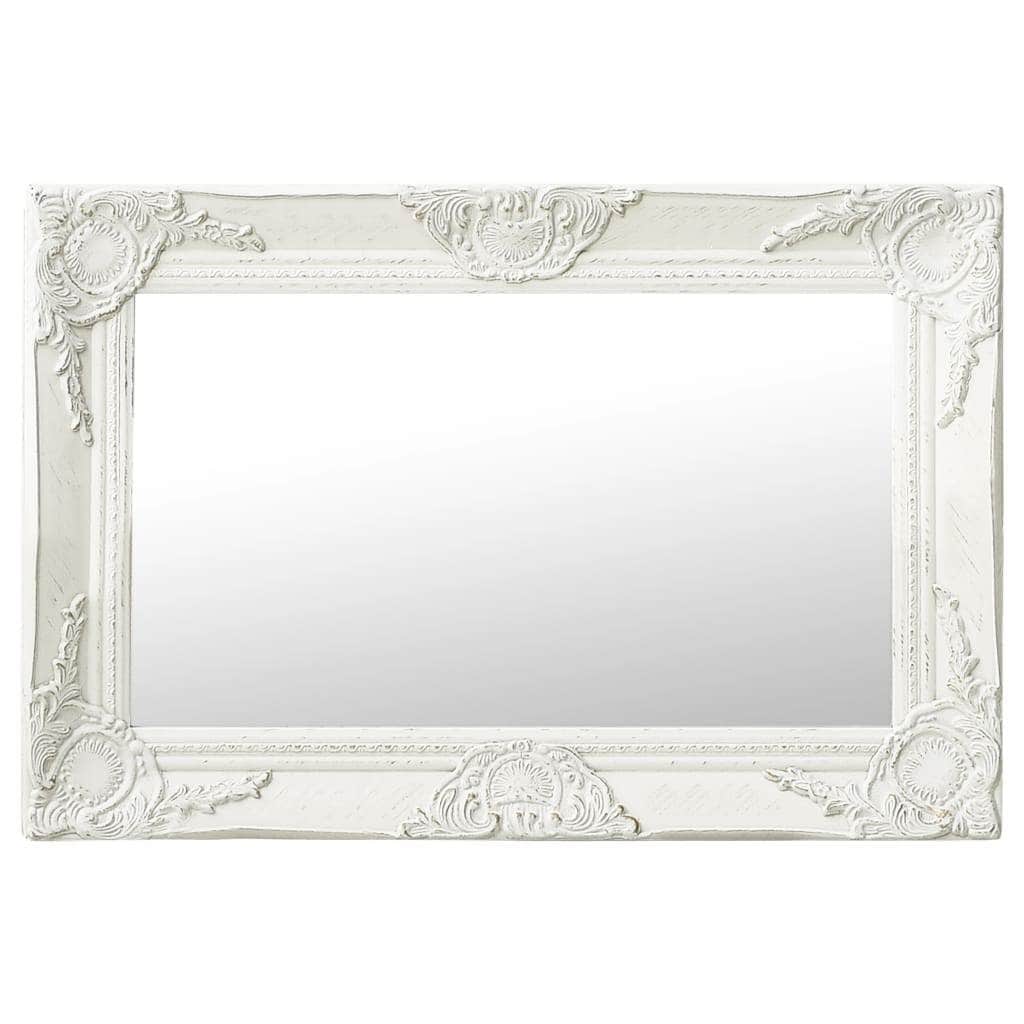 Wall Mirror Baroque Style White
