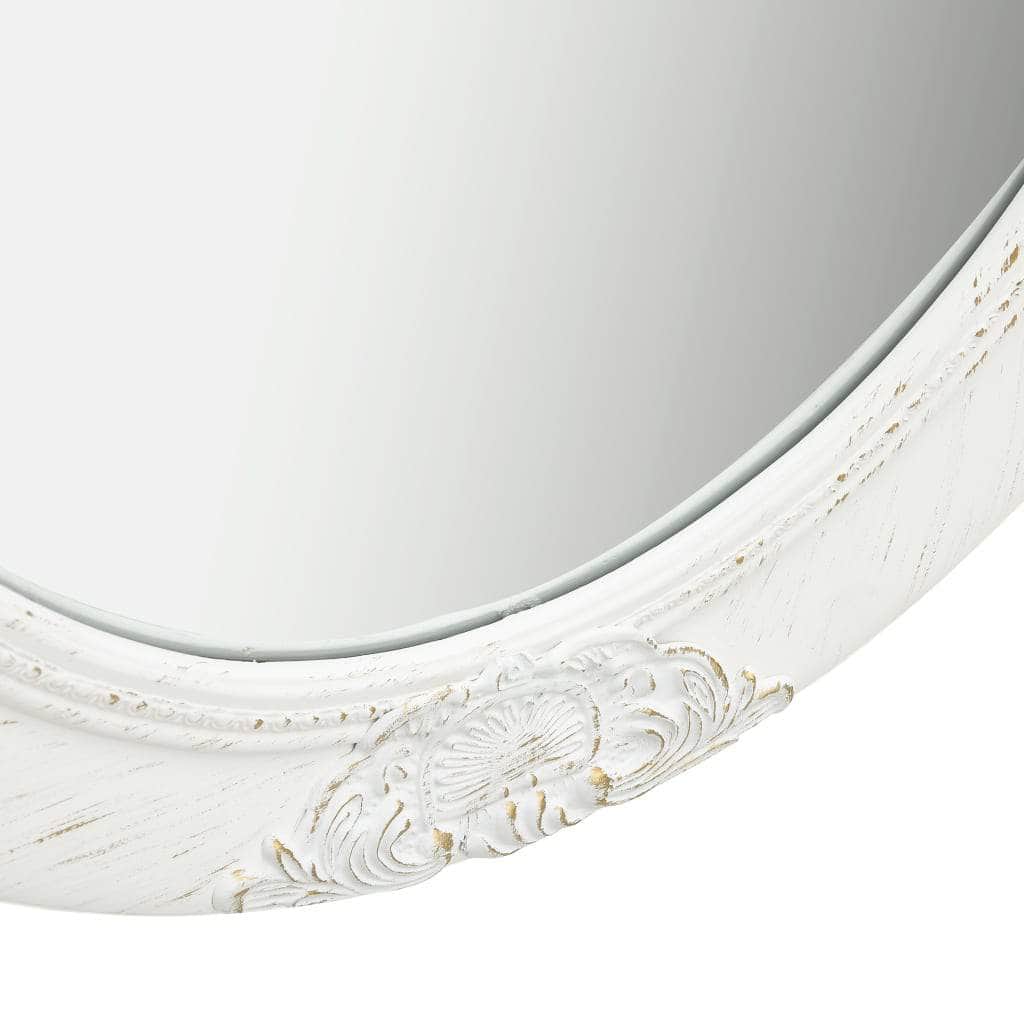 Wall Mirror Baroque Style White