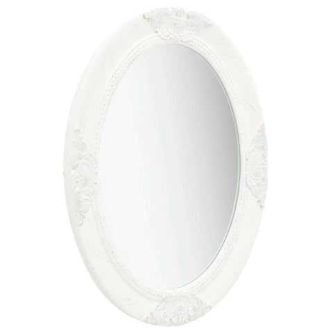 Wall Mirror Baroque Style White