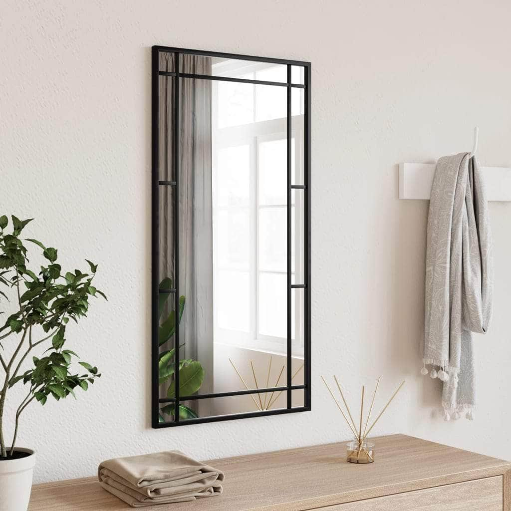 Wall Mirror Black Iron