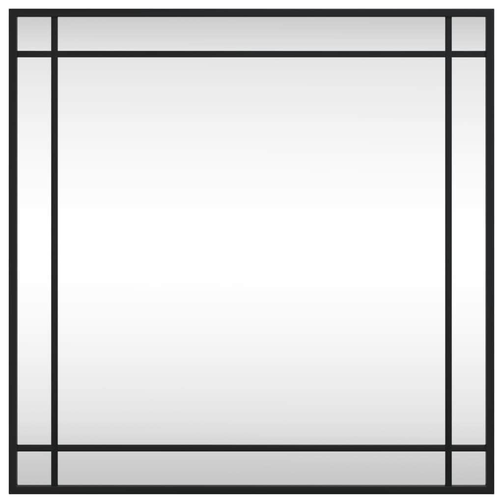 Wall Mirror Black Square Iron
