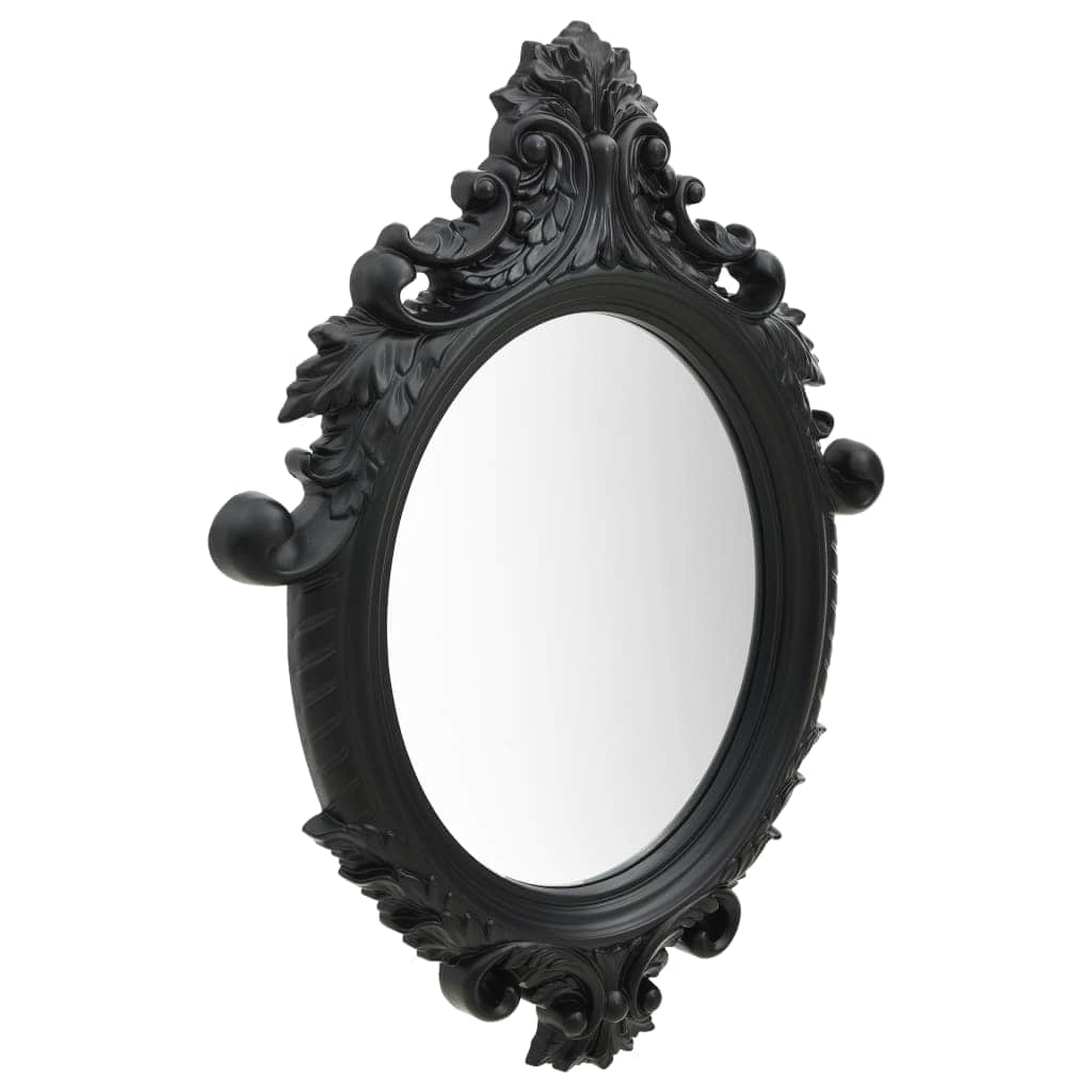 Wall Mirror Castle Style Black