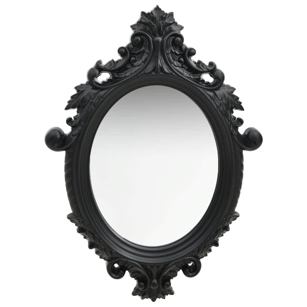 Wall Mirror Castle Style Black
