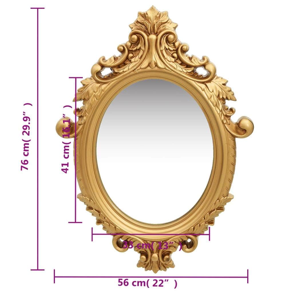 Wall Mirror Castle Style Gold