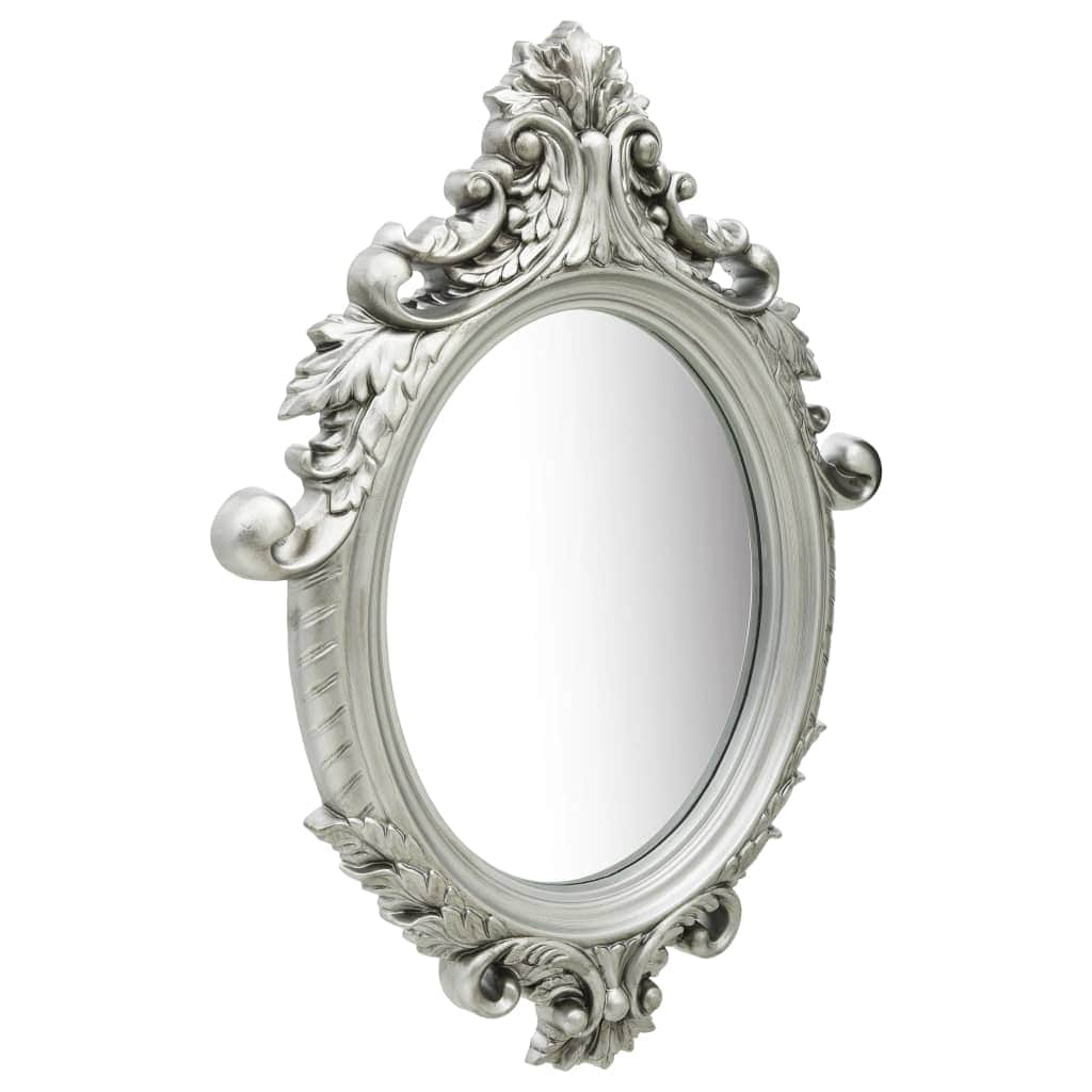 Wall Mirror Castle Style Silver