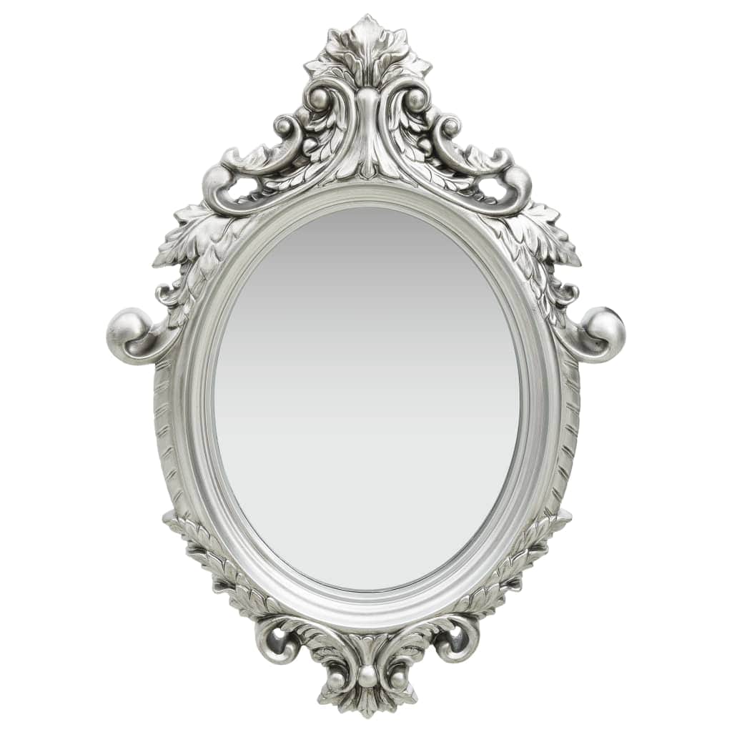 Wall Mirror Castle Style Silver