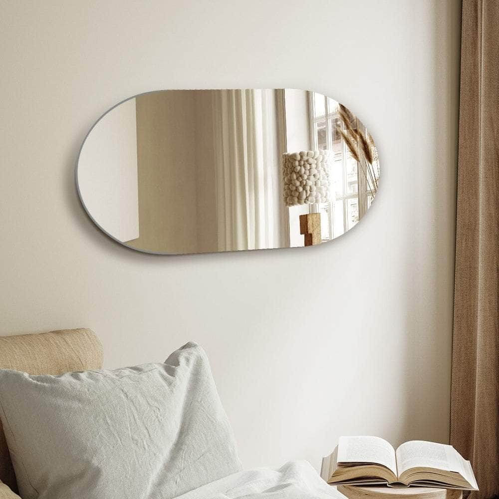 Wall Mirror Oval Frameless 84x50cm