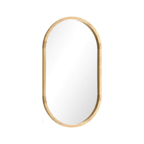 Wall Mirror Oval Wooden 84x50cm