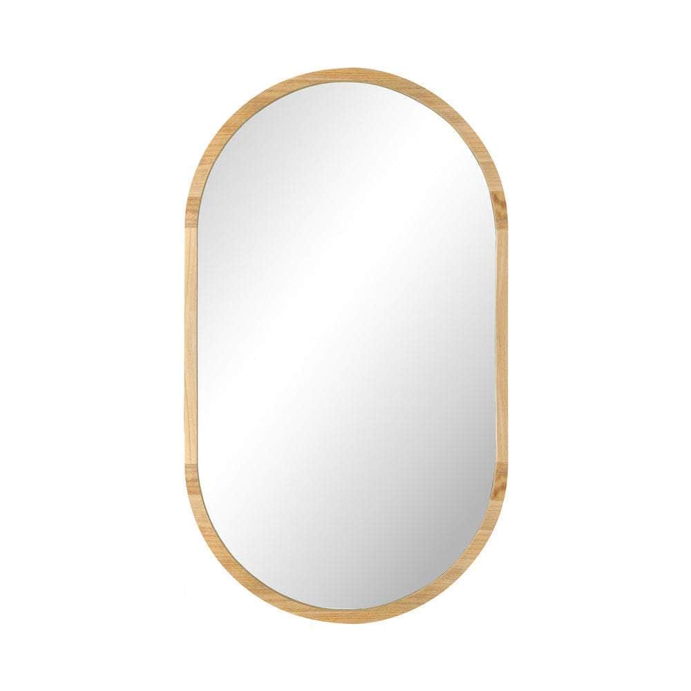 Wall Mirror Oval Wooden 84x50cm
