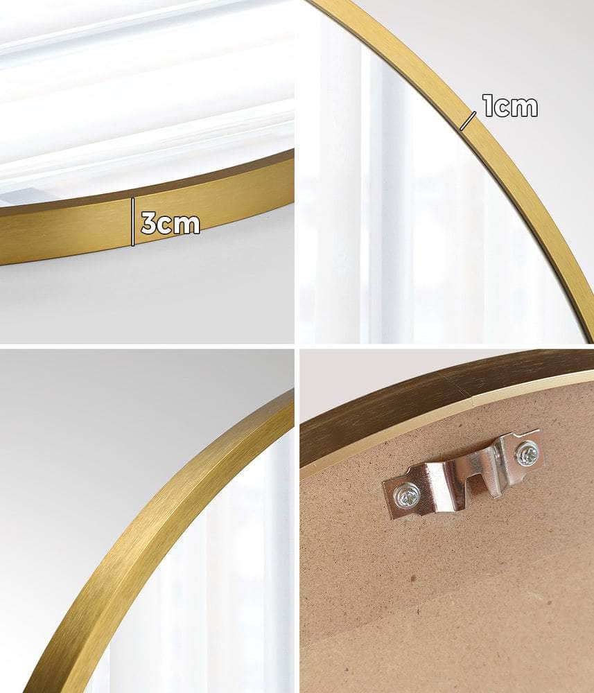 Wall Mirror Round 50cm Gold