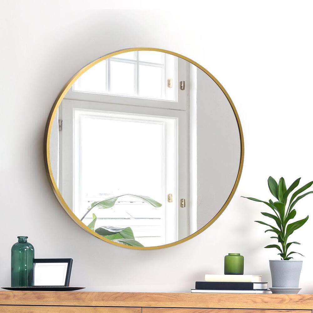 Wall Mirror Round 50cm Gold