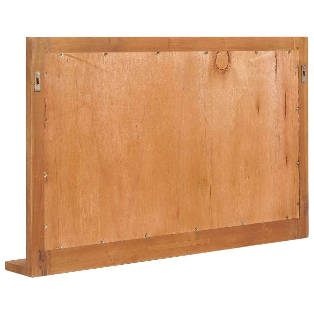 Wall Mirror with Shelf Solid Teak Wood