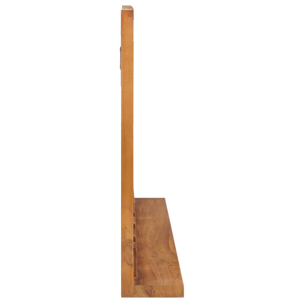 Wall Mirror with Shelf Solid Teak Wood