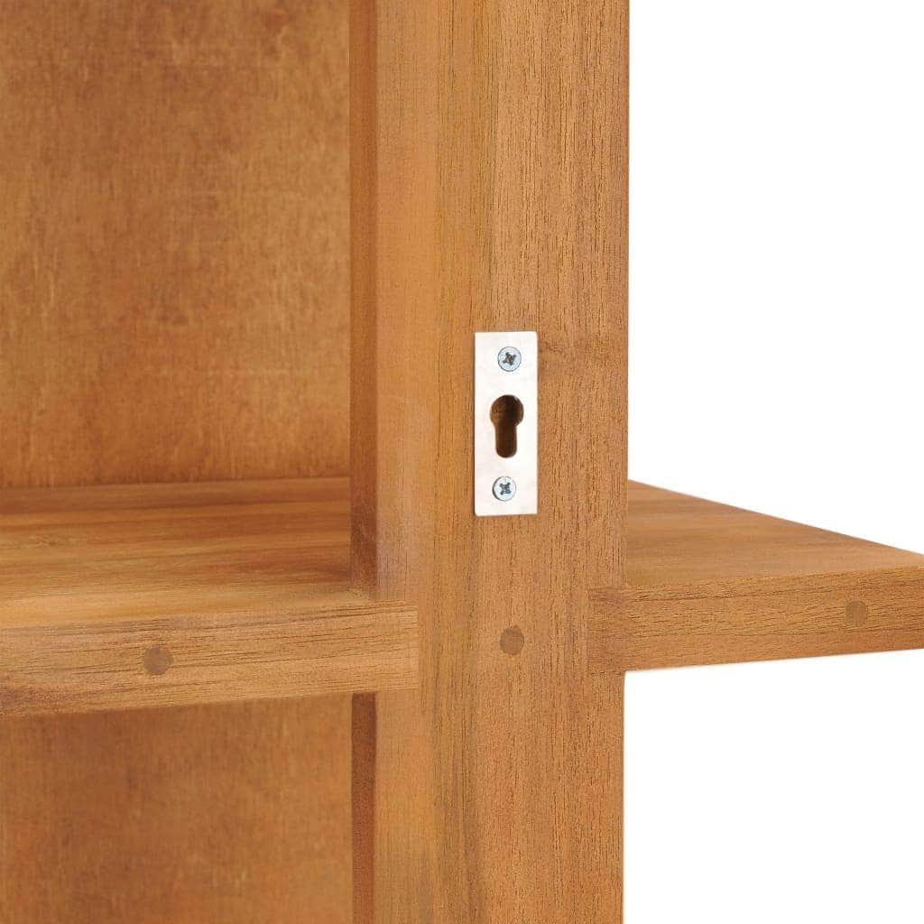 Wall Mirror with Shelves Solid Teak Wood