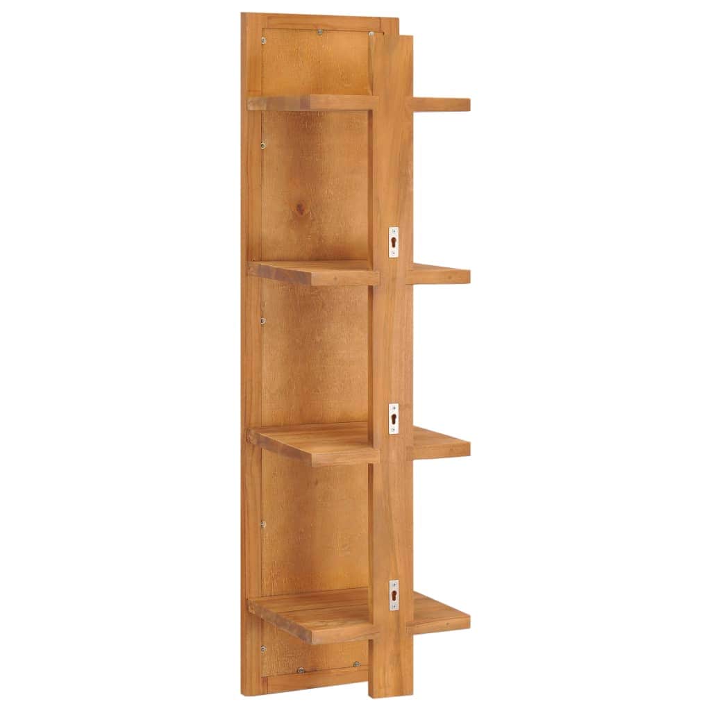 Wall Mirror with Shelves Solid Teak Wood