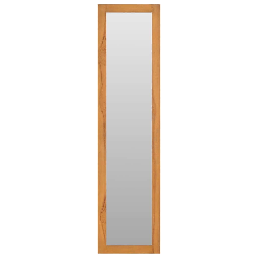 Wall Mirror with Shelves Solid Teak Wood