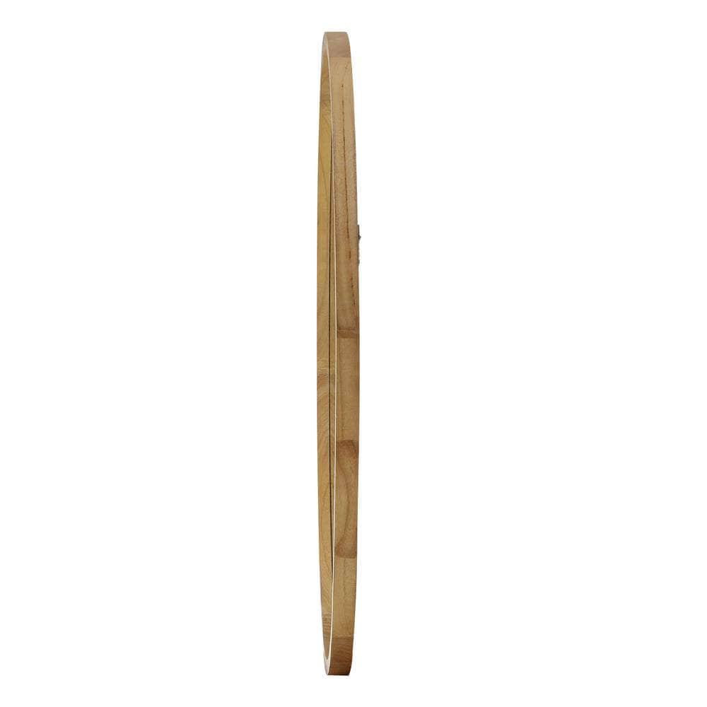Wall Mirror with Wood Frame 70cm Round