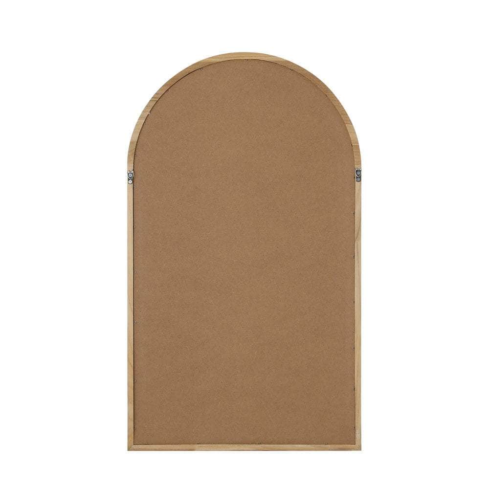 Wall Mirror Wooden Frame Arched 86 x 50cm