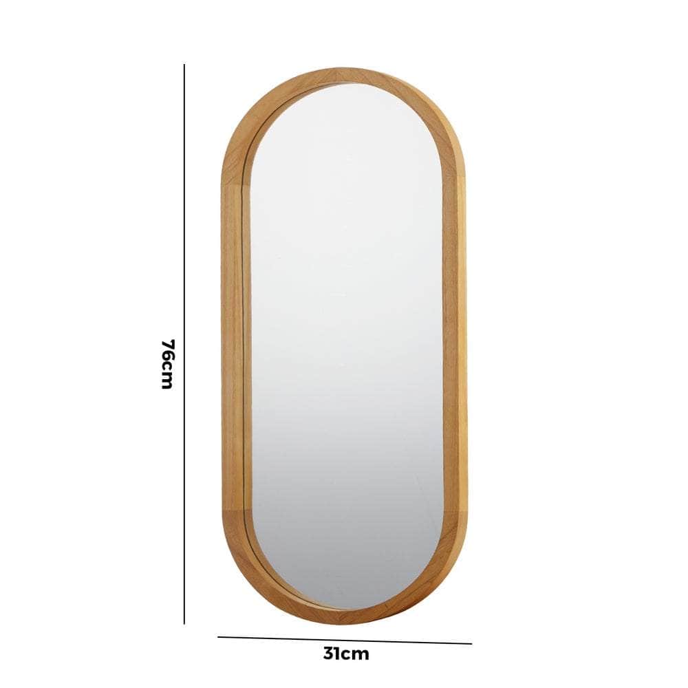 Wall Mirrors Oval Black 76x31cm