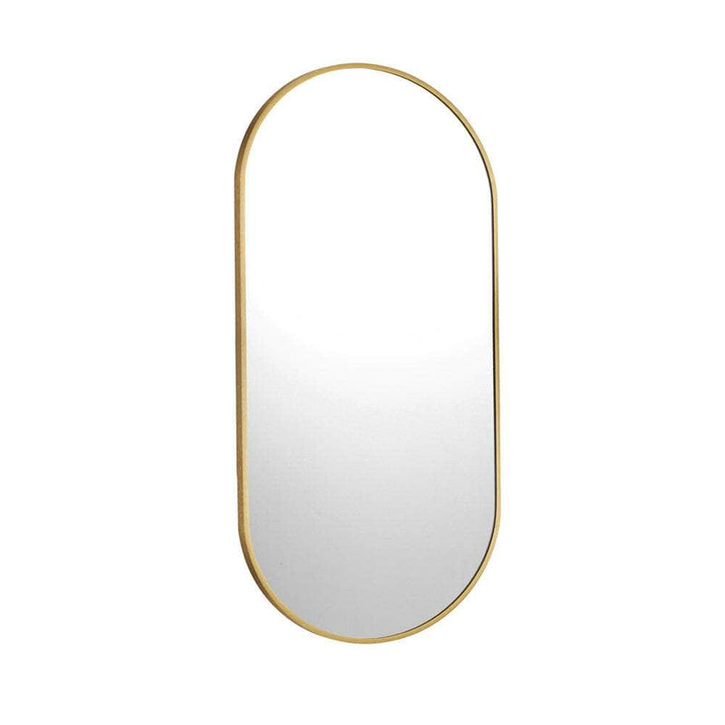 Wall Mirrors Oval Gold 84x50cm - Gold colour