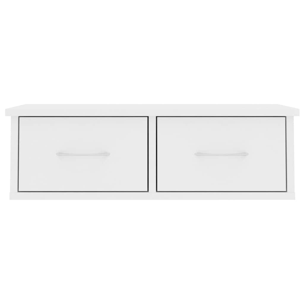 Wall-mounted Drawer Shelf White  Chipboard