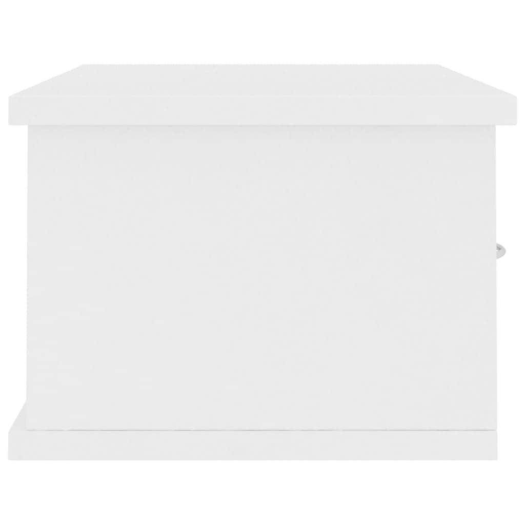 Wall-mounted Drawer Shelf White  Chipboard