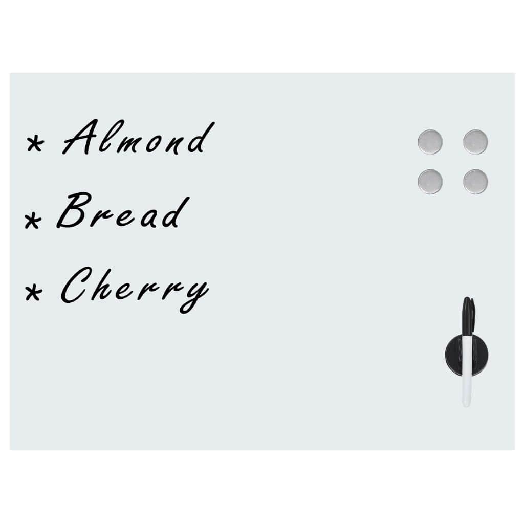 Wall Mounted office Magnetic Whiteboard Glass