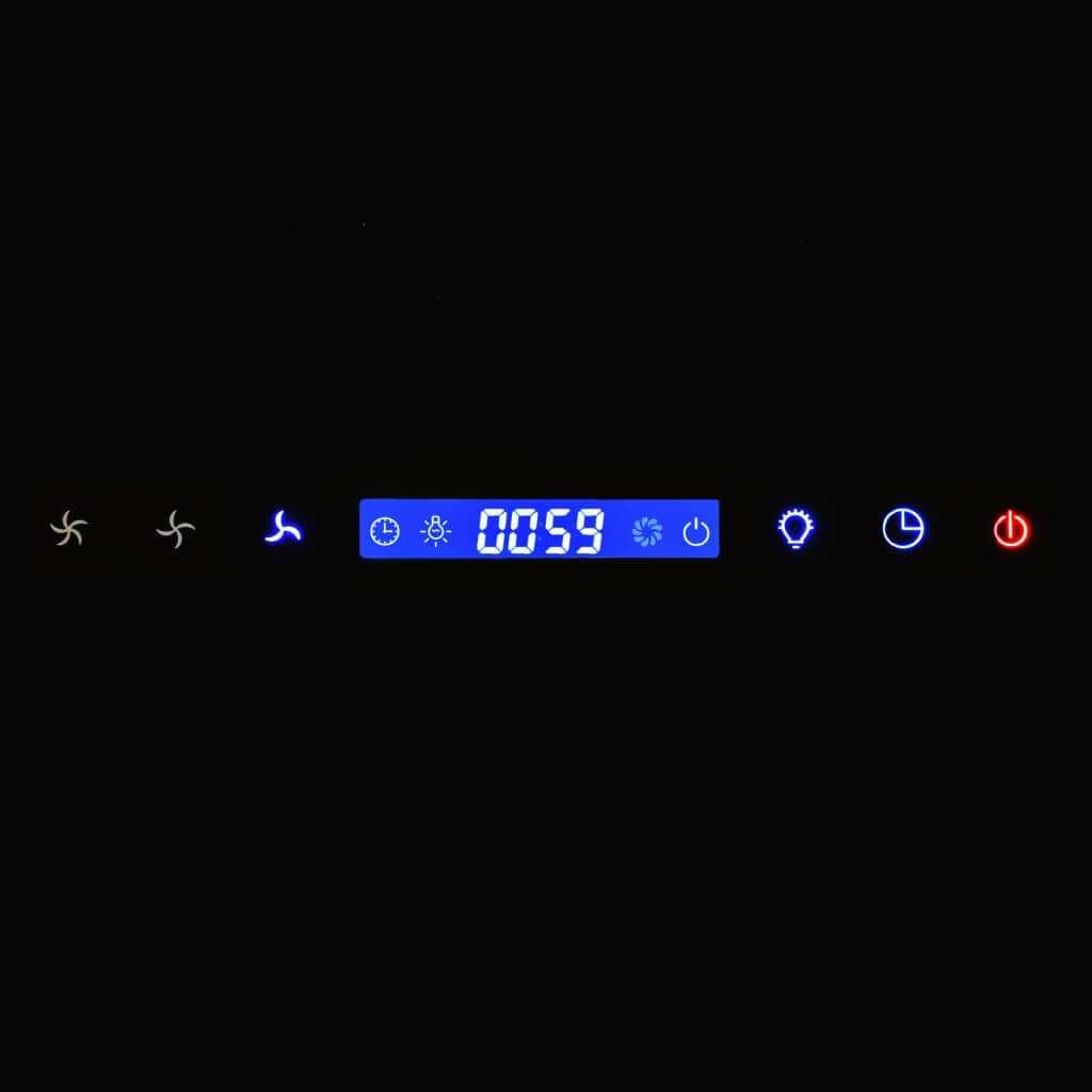 Wall Mounted Range Hood Stainless Steel Black