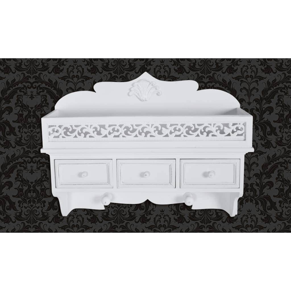 Wall Mounted Shelf with 3 Drawers