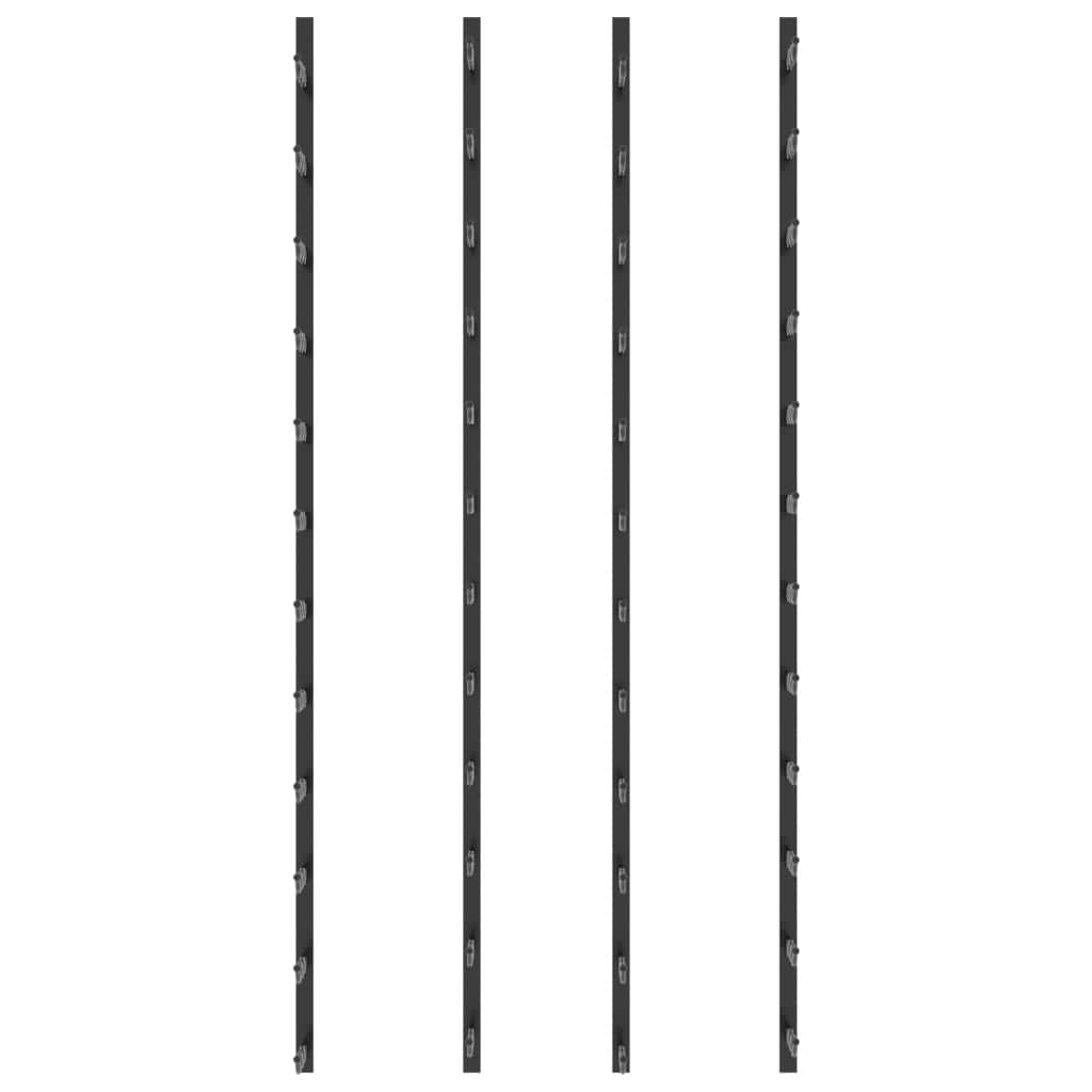 Wall-mounted Wine Racks for 72 Bottles 2 pcs Black Iron