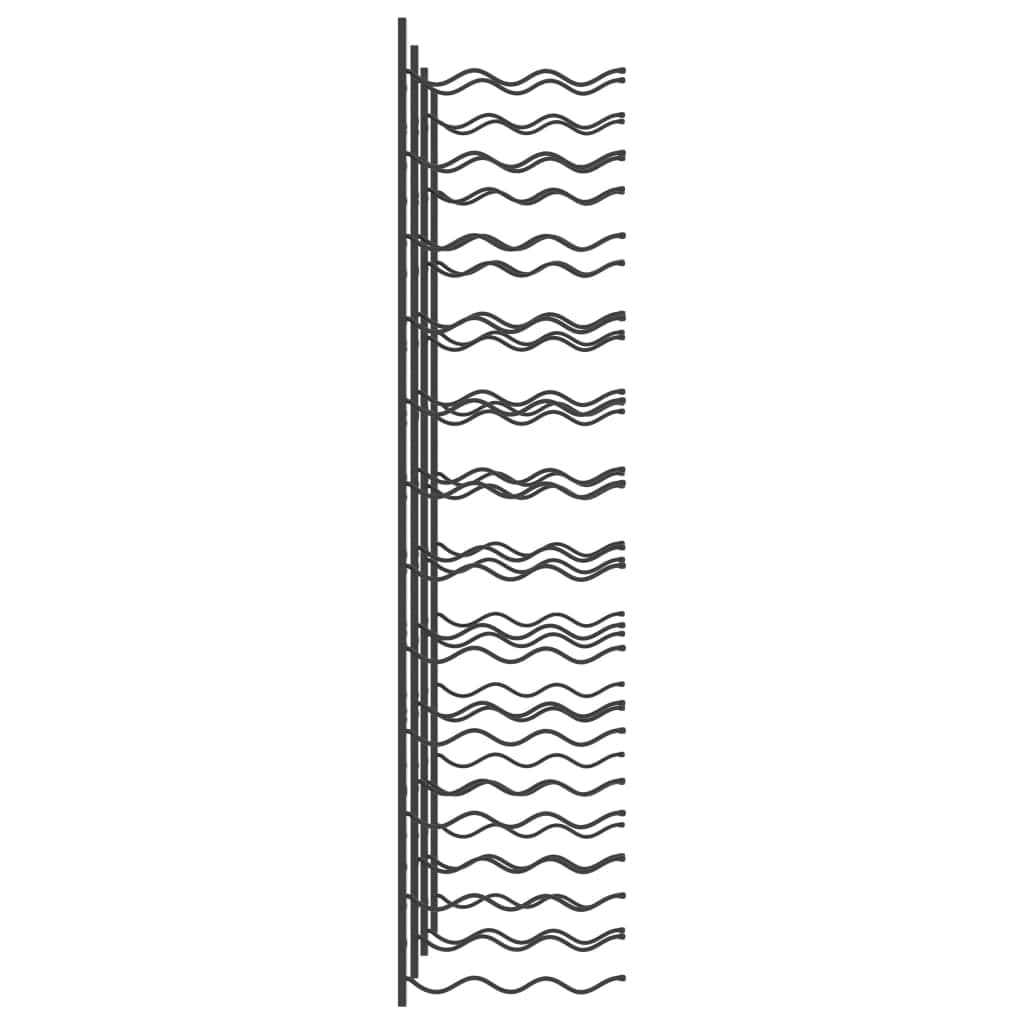 Wall-mounted Wine Racks for 72 Bottles 2 pcs Black Iron | Black colour