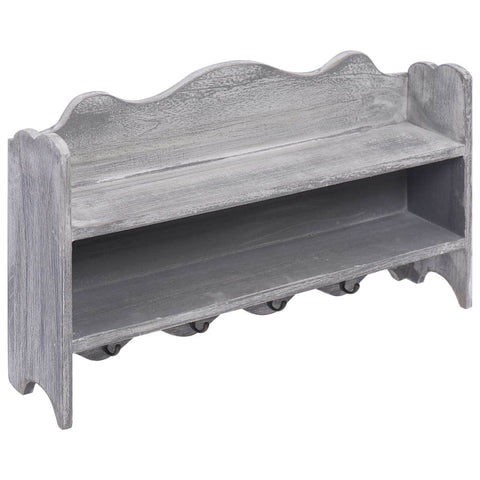 Wall Mounted wood Coat Rack Grey