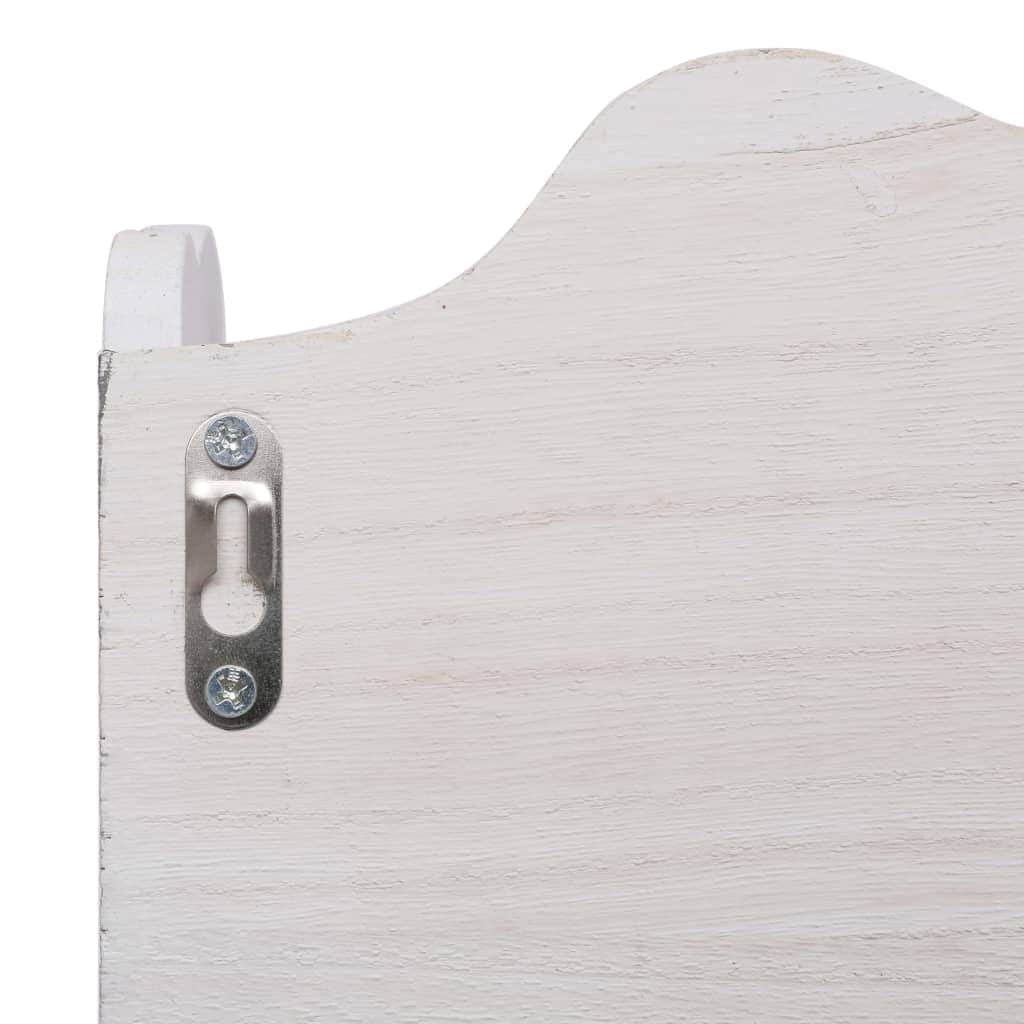 Wall Mounted wood Coat Rack White