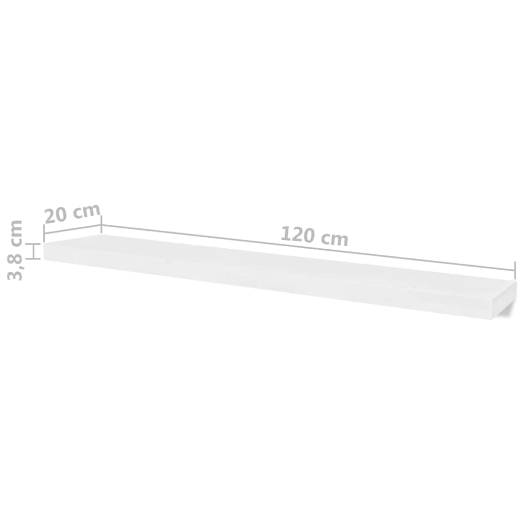 Wall Shelves 4 pcs White 120 cm