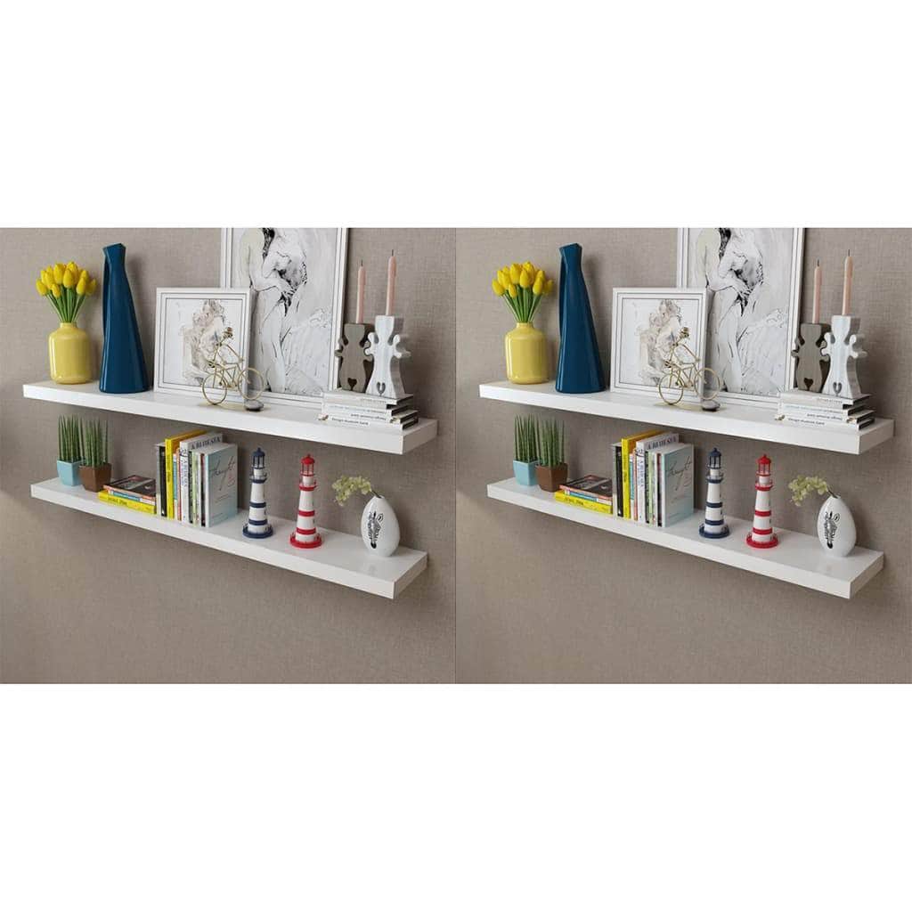 Wall Shelves 4 pcs White 120 cm