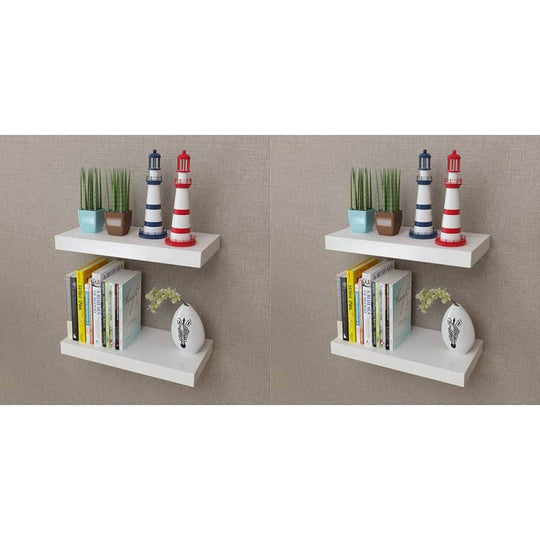 Wall Shelves 4 pcs White 40 cm
