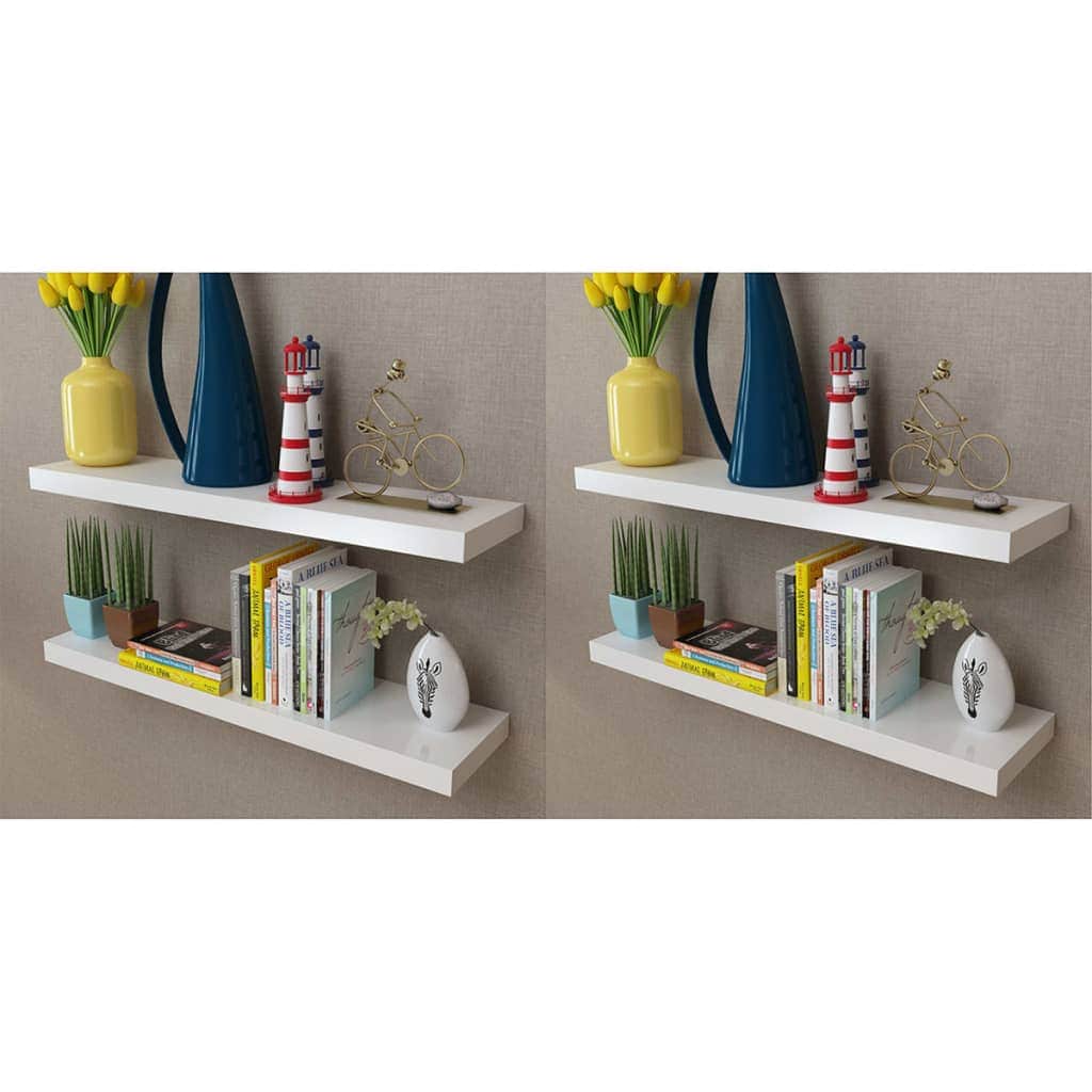 Wall Shelves 4 pcs White 80 cm