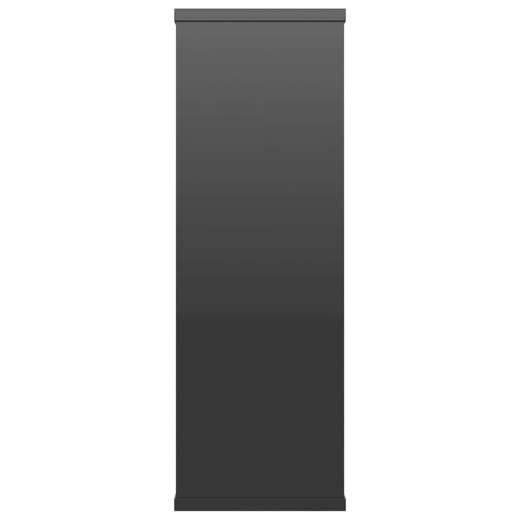 Wall Shelves High Gloss Black Chipboard