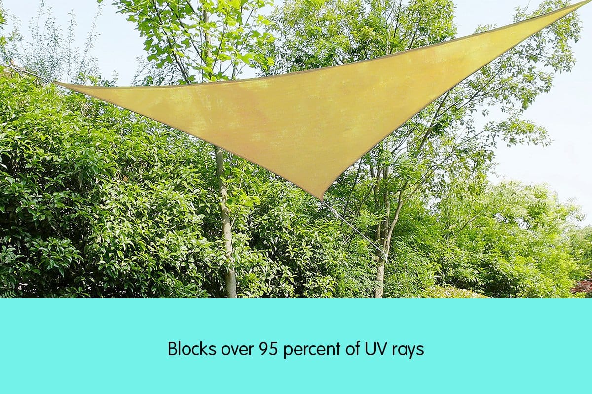 Wallaroo Triangle Shade Sail 7x7x7 - Sand - outdoor living