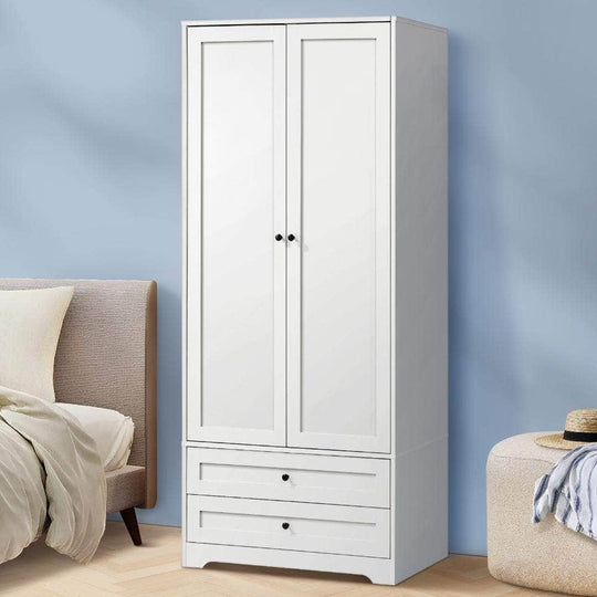 Wardrobe Cabinet Clothes Storage Large Cupboard 2 Doors