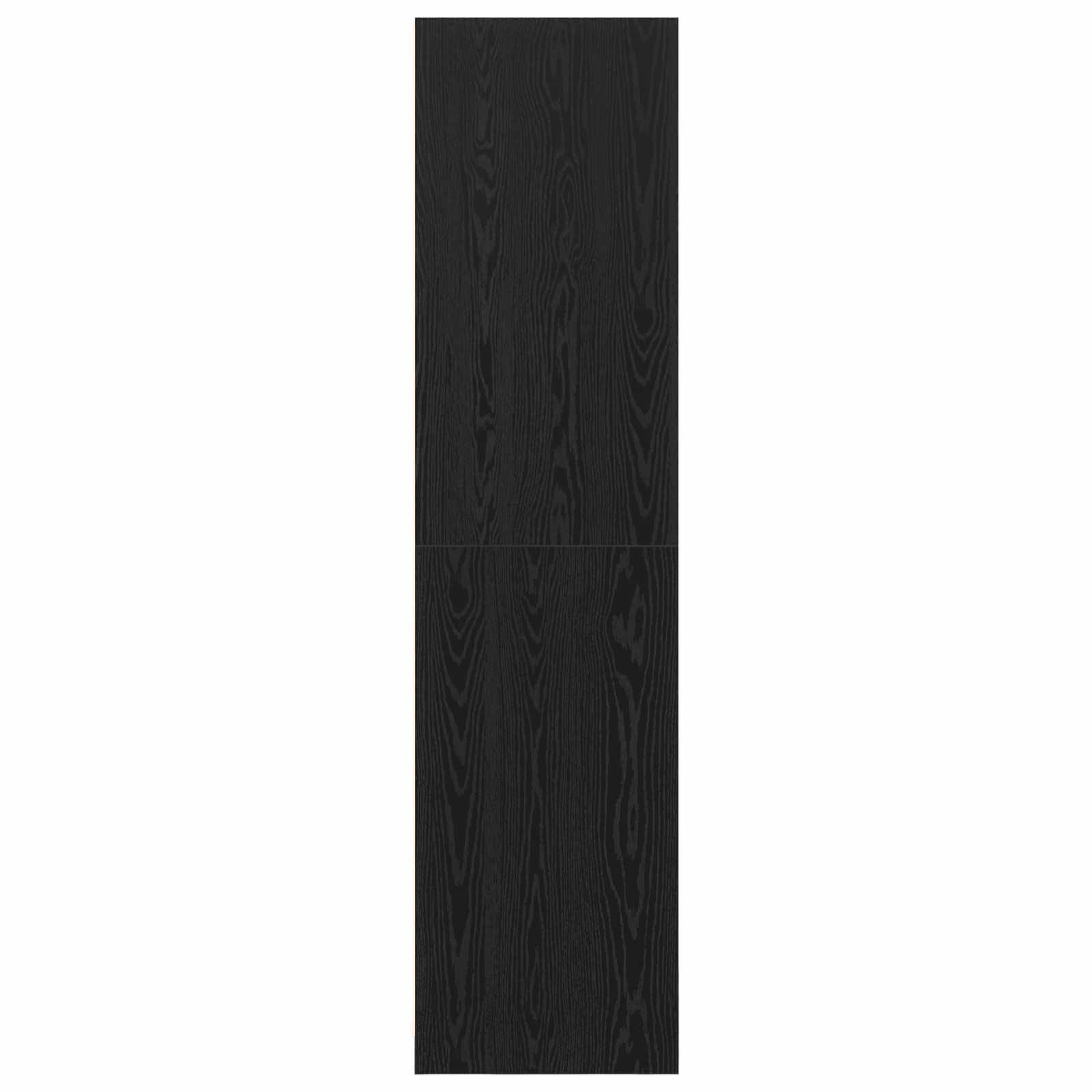 Wardrobe Cabinet with Shelf Black Oak Engineered Wood Clothes Storage Organizer