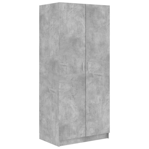 Wardrobe Concrete Grey - Chipboard