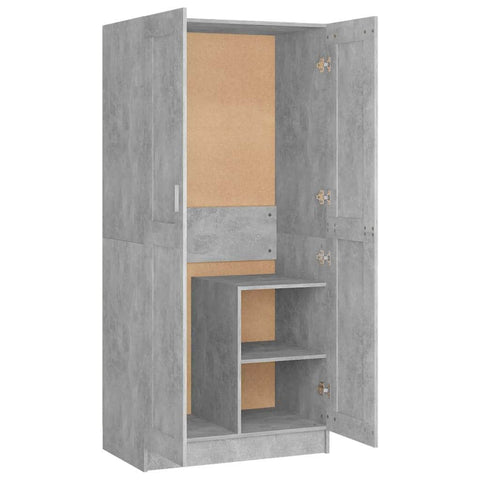 Wardrobe Concrete Grey Engineered Wood