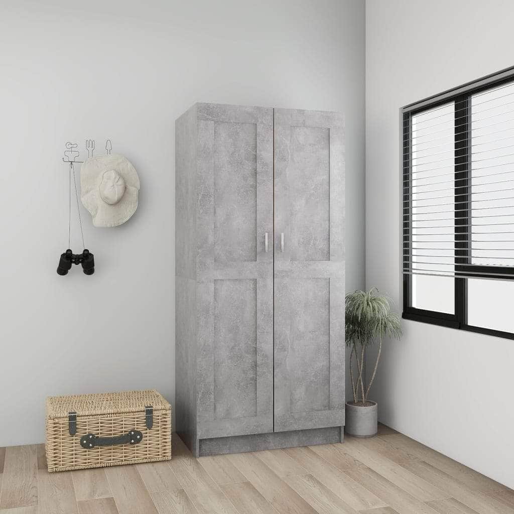 Wardrobe Concrete Grey Engineered Wood