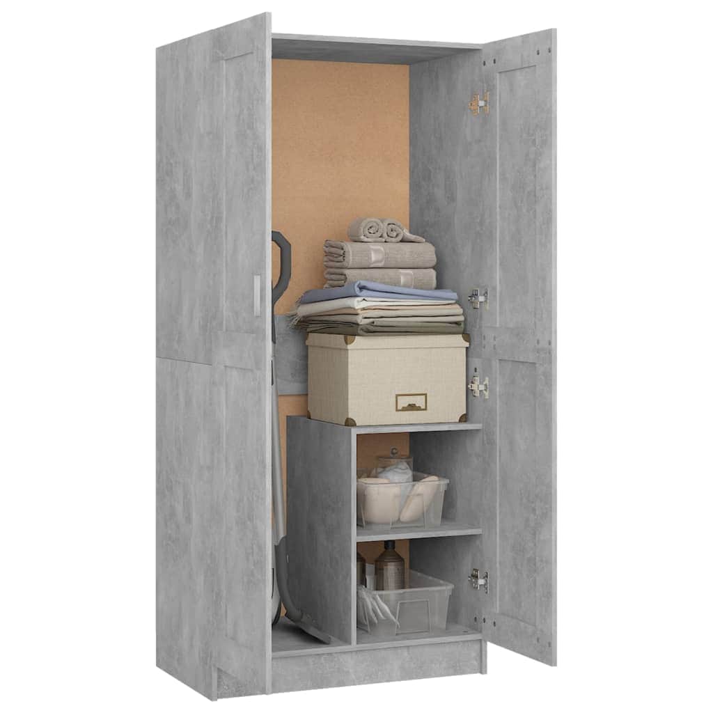 Wardrobe Concrete Grey Engineered Wood