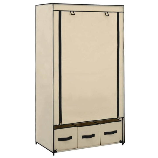 Wardrobe Cream Fabric - Cupboards & Wardrobes