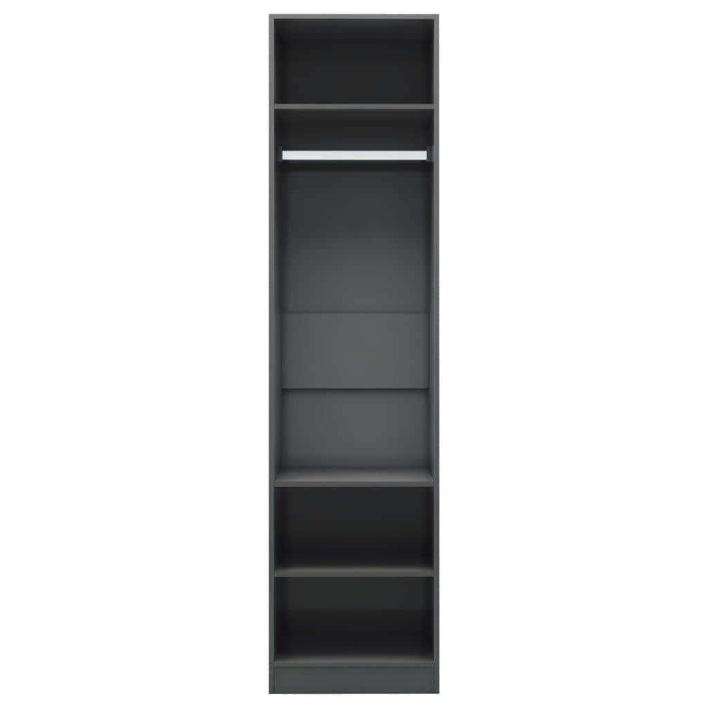 Wardrobe High Gloss Grey  Chipboard